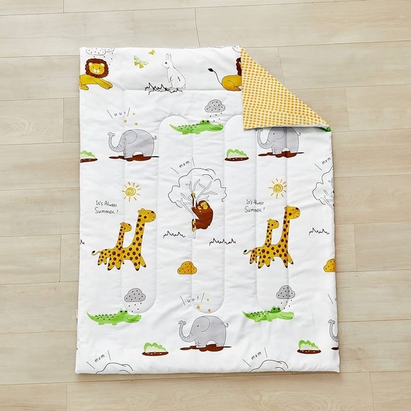 FlySheep 4 Piece White Toddler Bedding Set..animal print..(NWT) - Picture 5 of 7